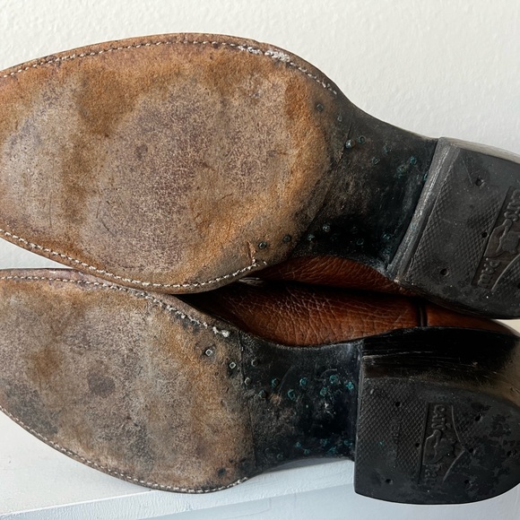 GUC Vintage Olathe Boots Brown Leather Cowboy Boots - US Size 12 AA (Mens) - Picture 15 of 15